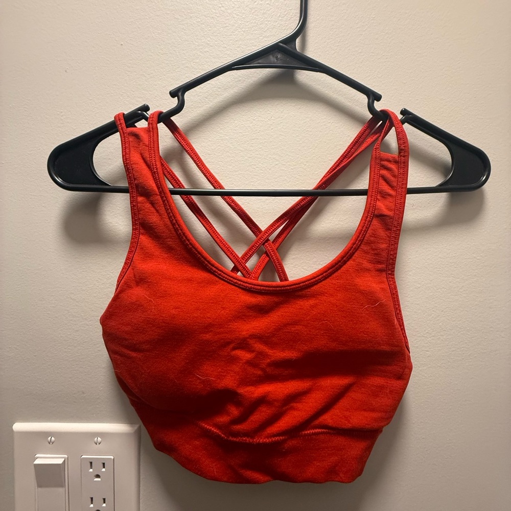 ALPHALETE: Red sports bra